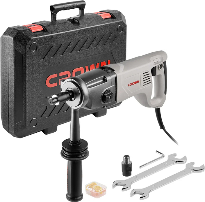 Комплектация дрели для сухого алмазного сверления с микроударом Crown CT32072DH BMC