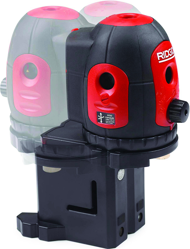 Вращение самовыравнивающегося 5-ти точечного лазерного уровня Ridgid micro DL-500 Вращение самовыравнивающегося 5-ти точечного лазерного уровня Ridgid micro DL-500